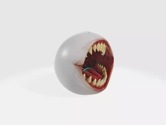 LowPoly Monster Ping Pong Ball 3D print model
