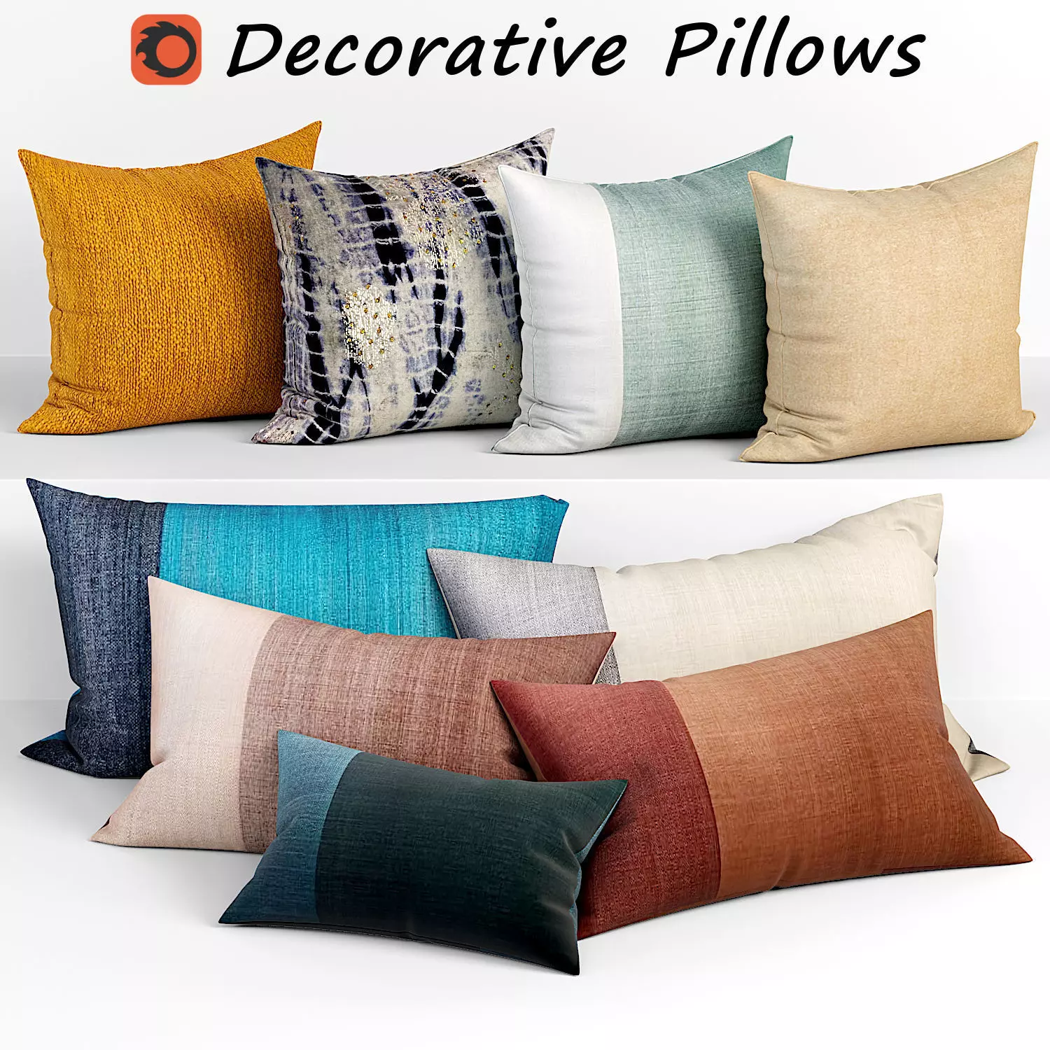Decorative Pillow set 455 3D model