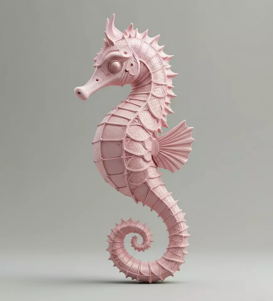 Pendant Seahorse Pendant Horse Pendant Gold Pendant Animal 3D print model