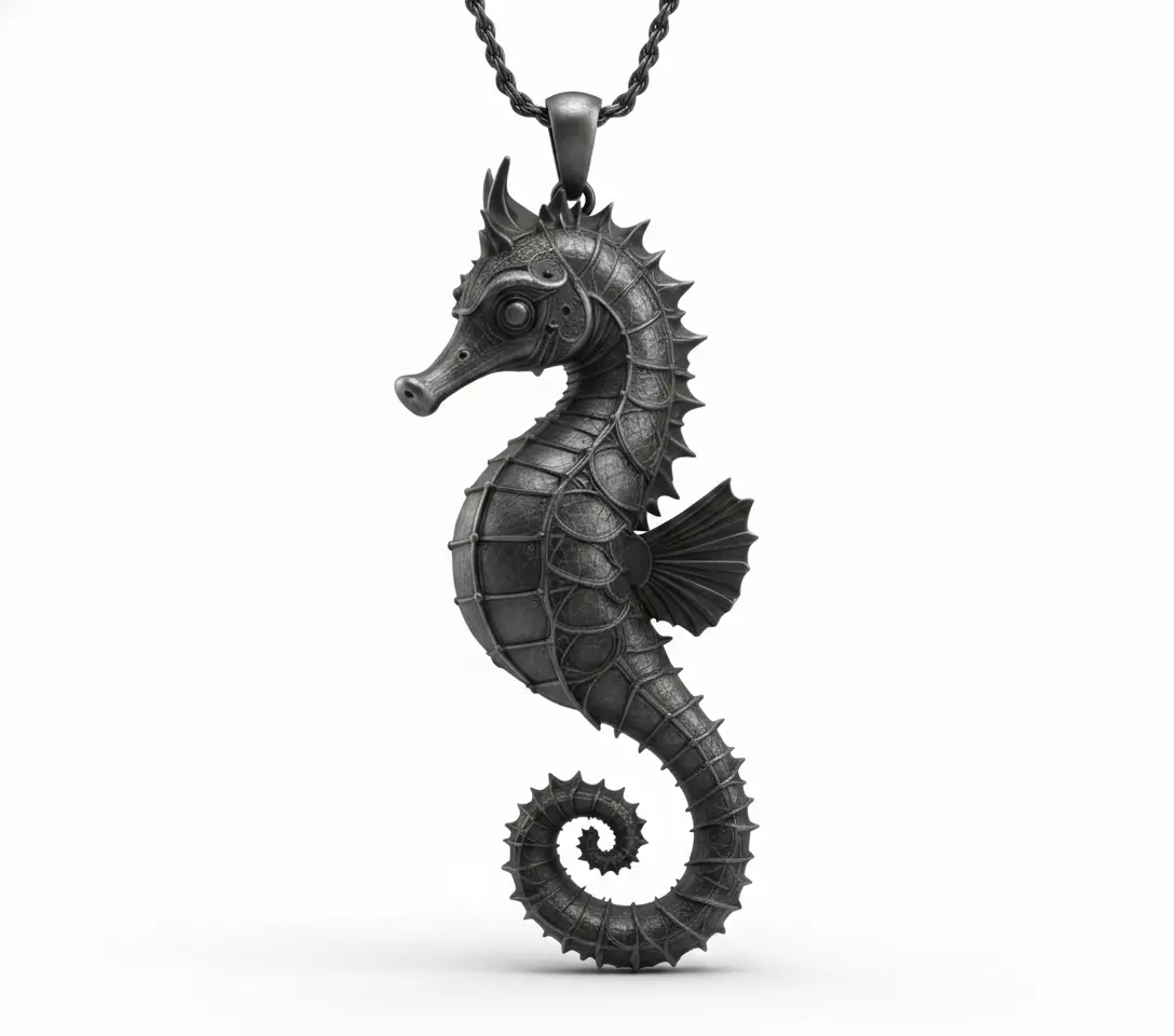 Pendant Seahorse Pendant Horse Pendant Gold Pendant Animal 3D print model