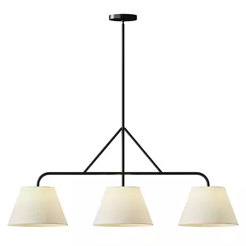 Pottery Barn Fallon Forged Iron Linear Pendant 3D model