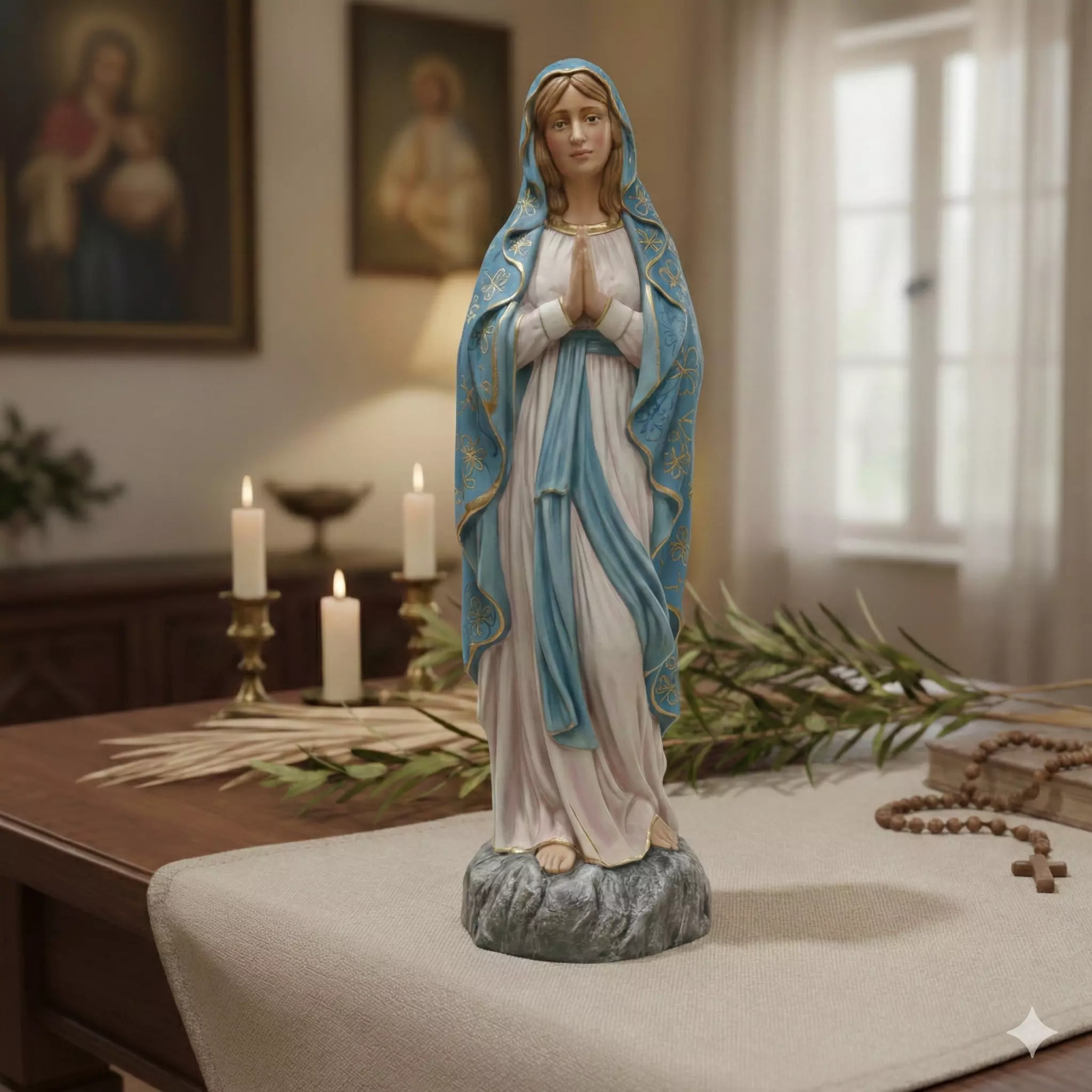 Virgin Mary Statue 3D Print Model 3D print model