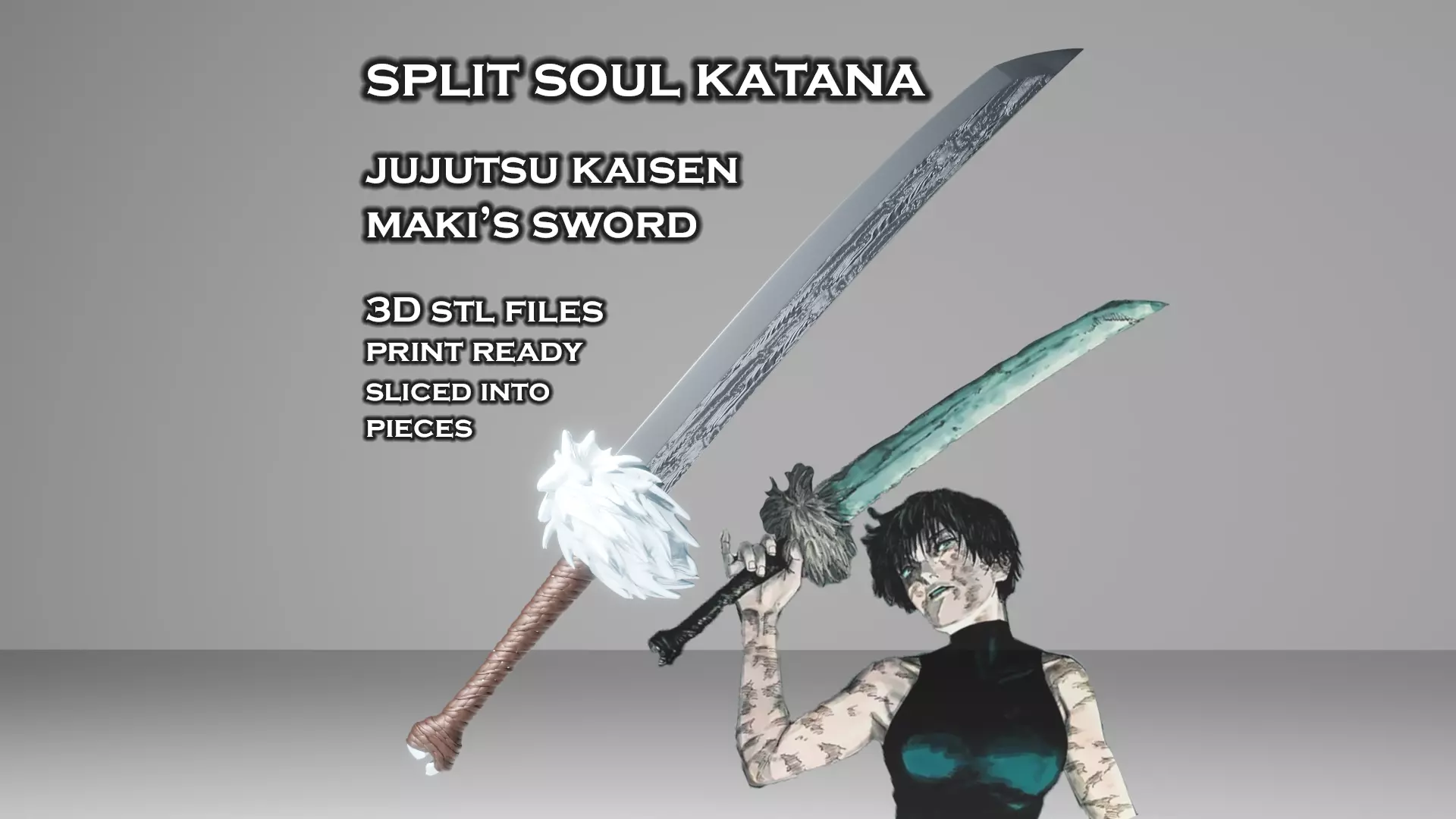 Maki Sword - Jujutsu Kaisen - Split Soul Katana - 3D Printable 3D print model