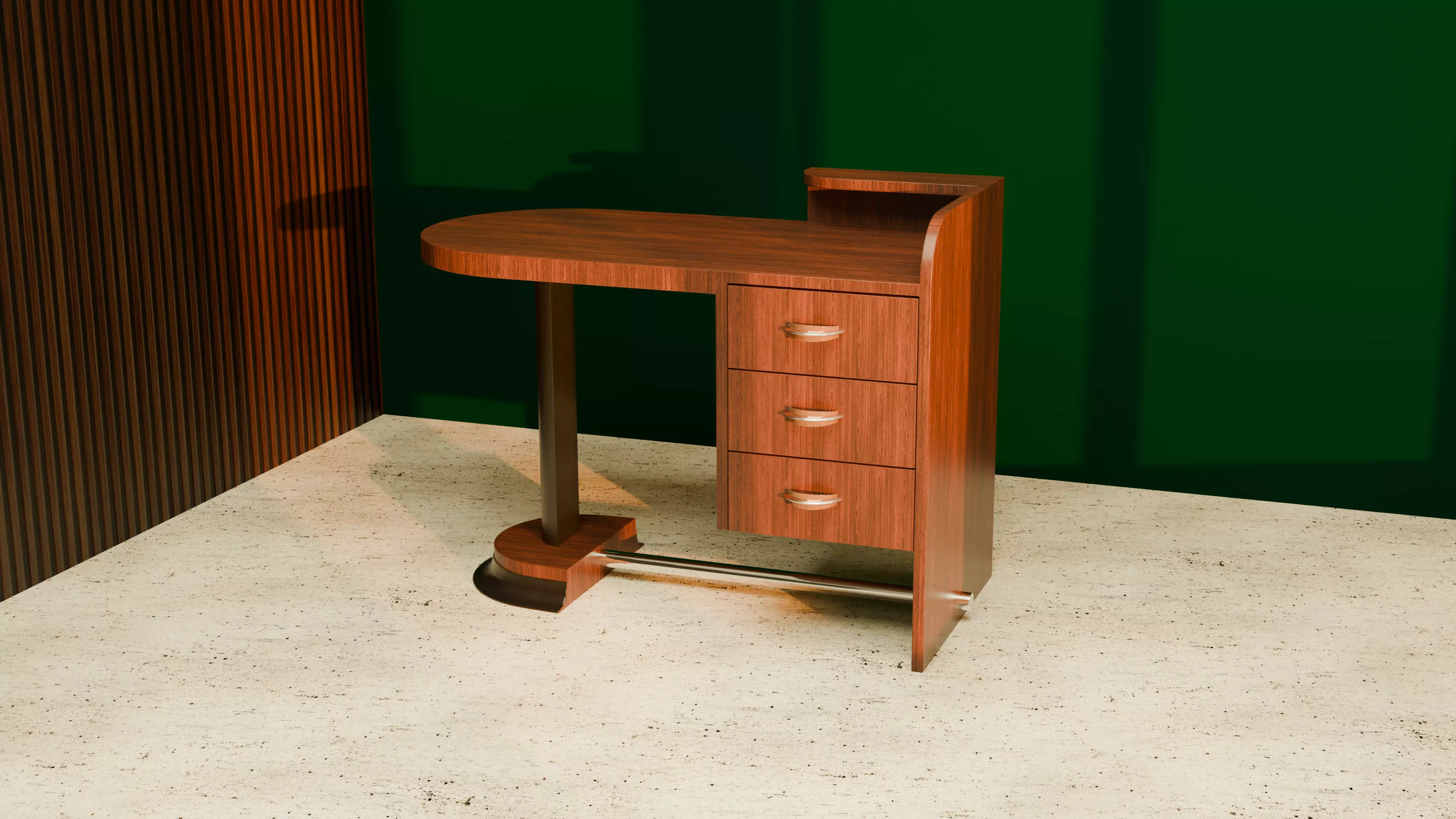 Art Deco style Desk Free 3D model