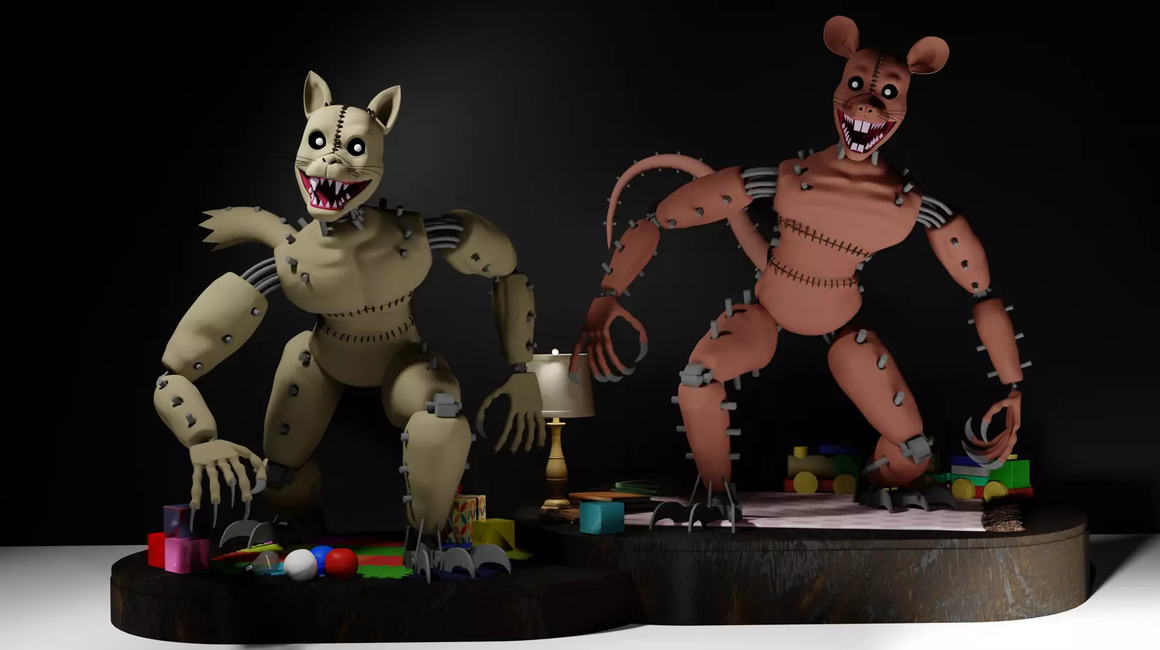 FNAC 3 rat and cat 3d print 3D print model