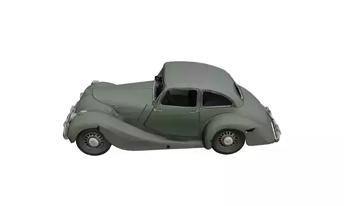 1935 Race Car Low Poly Optimized Vintage Racing Vehicle Asset Low-poly 3D model 5