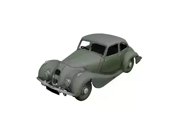 1935 Race Car Low Poly Optimized Vintage Racing Vehicle Asset Low-poly 3D model 4