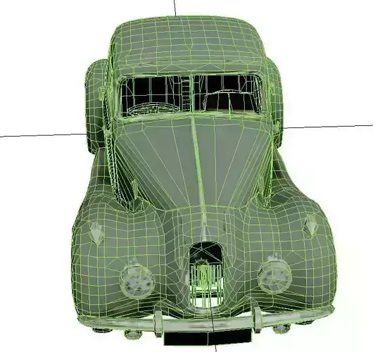 1935 Race Car Low Poly Optimized Vintage Racing Vehicle Asset Low-poly 3D model 7