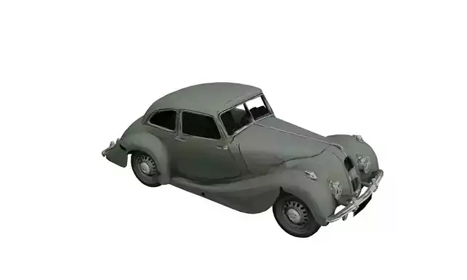 1935 Race Car Low Poly Optimized Vintage Racing Vehicle Asset Low-poly 3D model 2