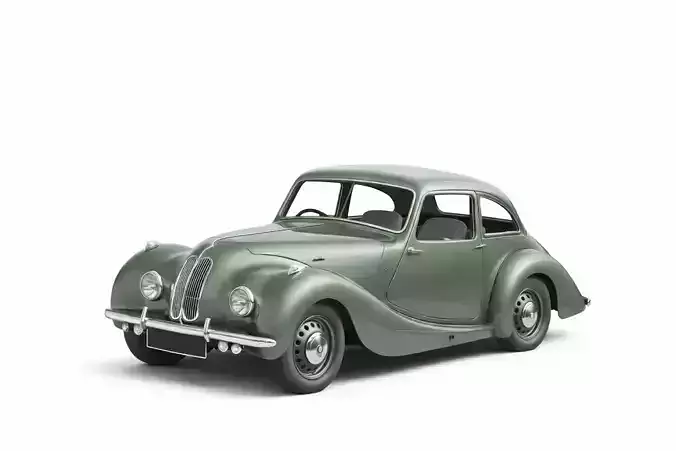 1935 Race Car Low Poly Optimized Vintage Racing Vehicle Asset