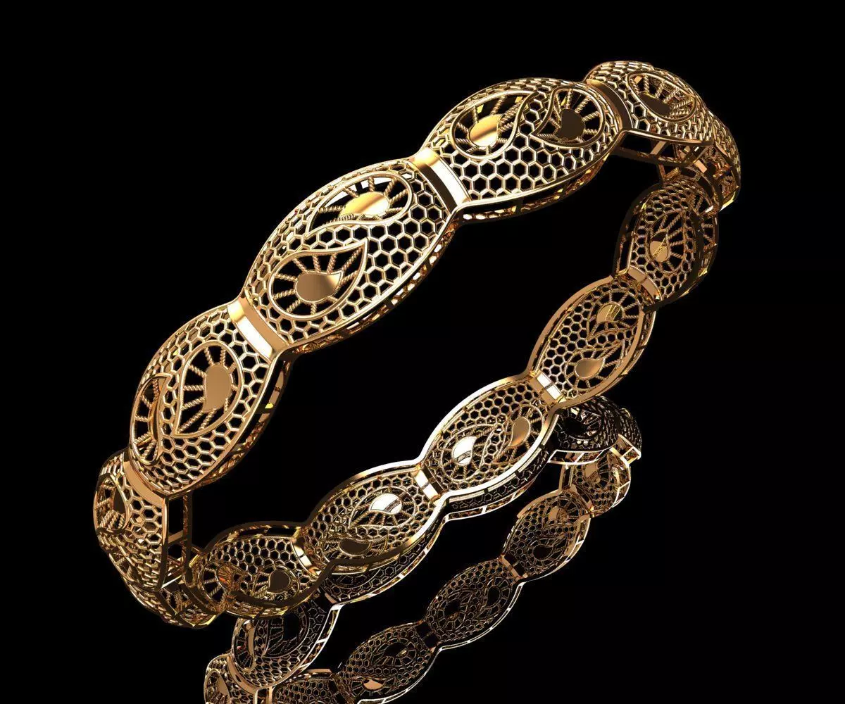 1466 Gold Bangle 14gm 3D print model