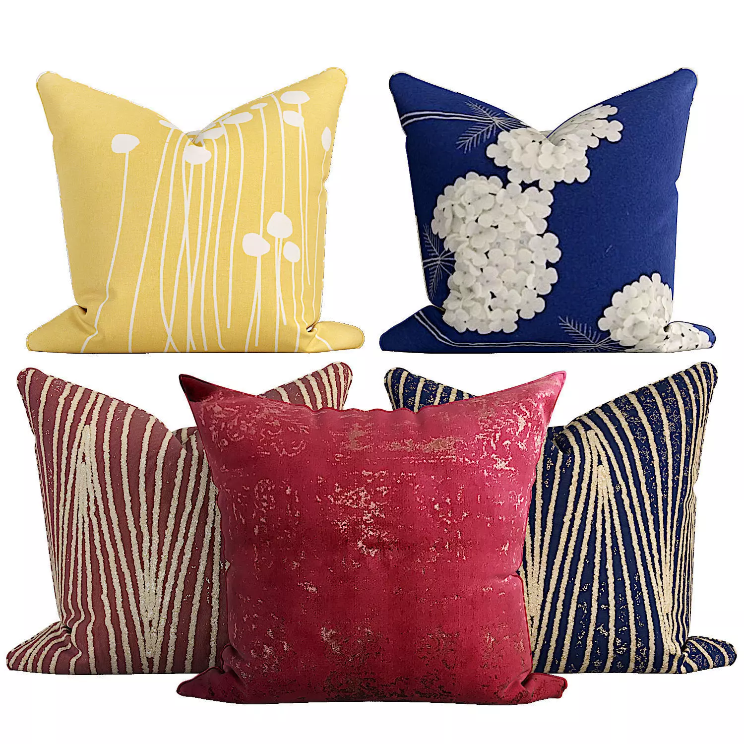 Decorative pillows set 511 3D model