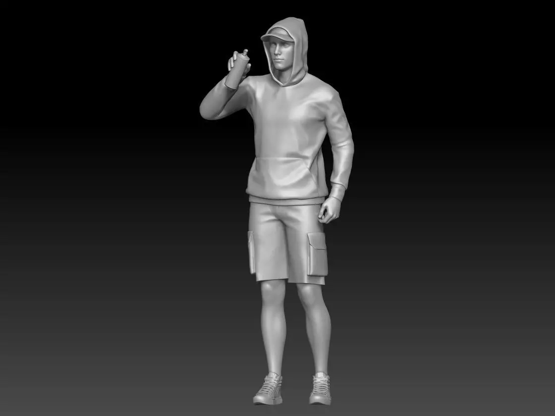 graffiti artist boy 1 3D print model
