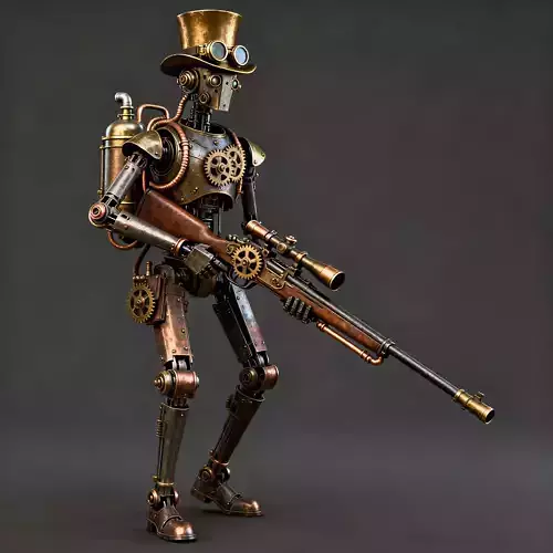 Steampunk Marksman 3D Model