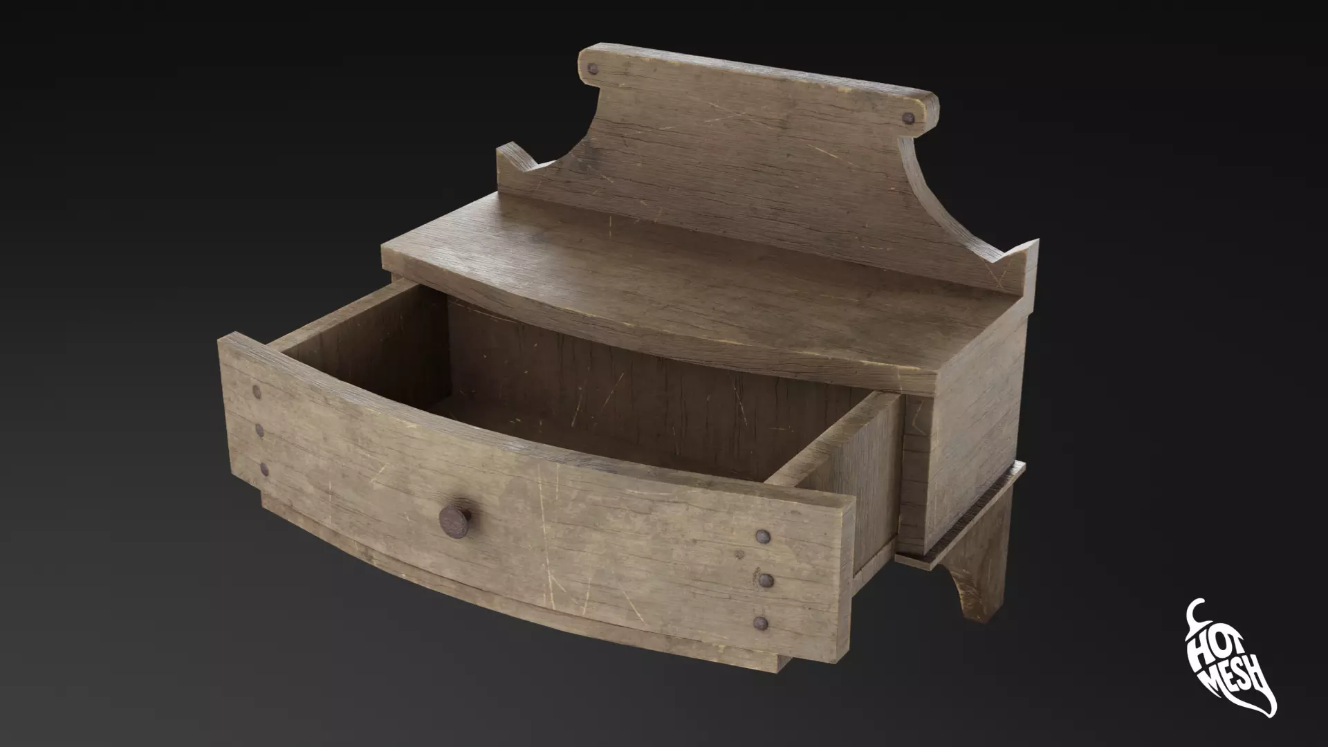 OPTIMIZED MEDIEVAL SHELF 3D model