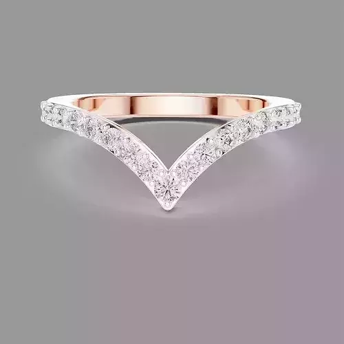  Curved Light Eternity Diamond Band Ring 