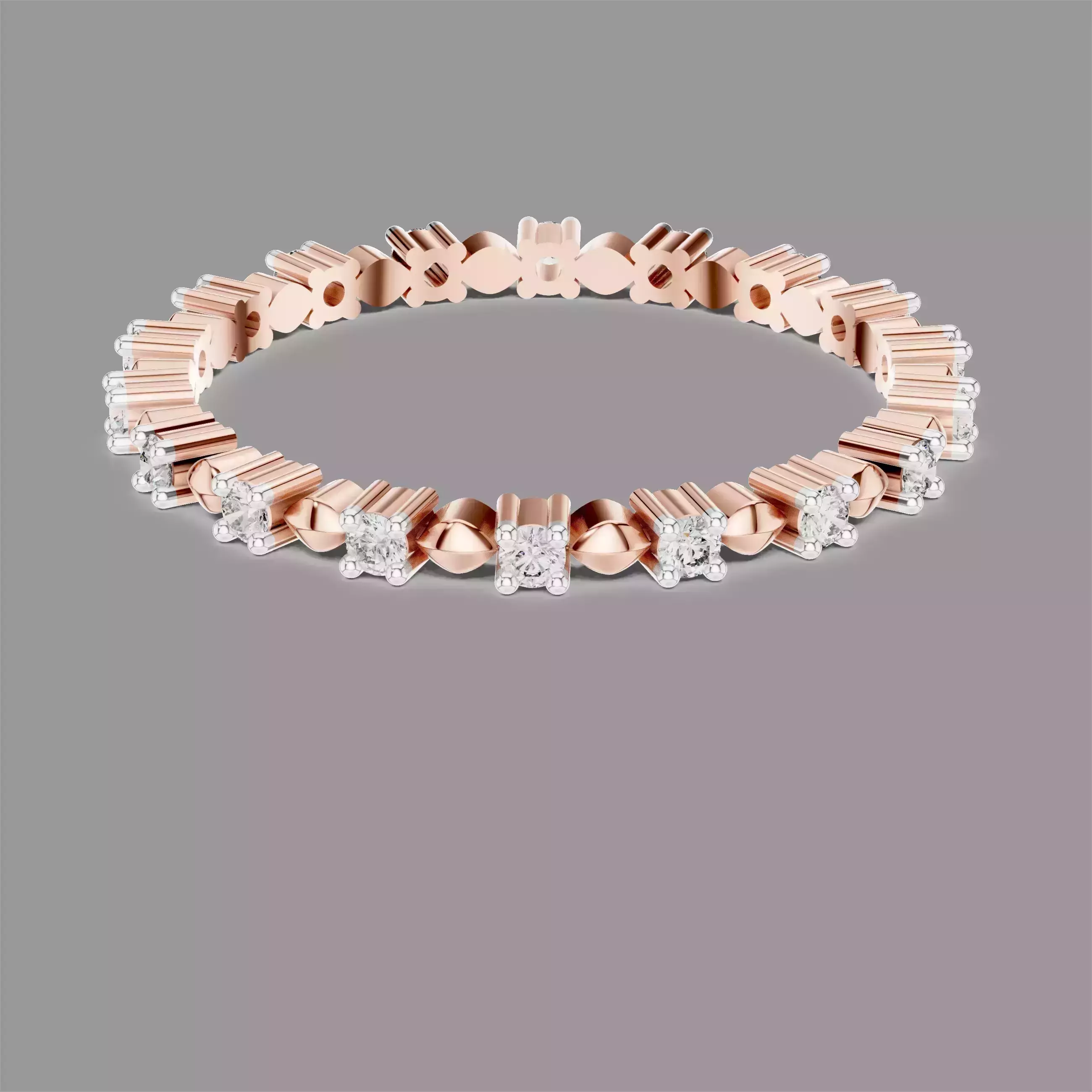 Eternity Light Diamond Band Ring 3D print model