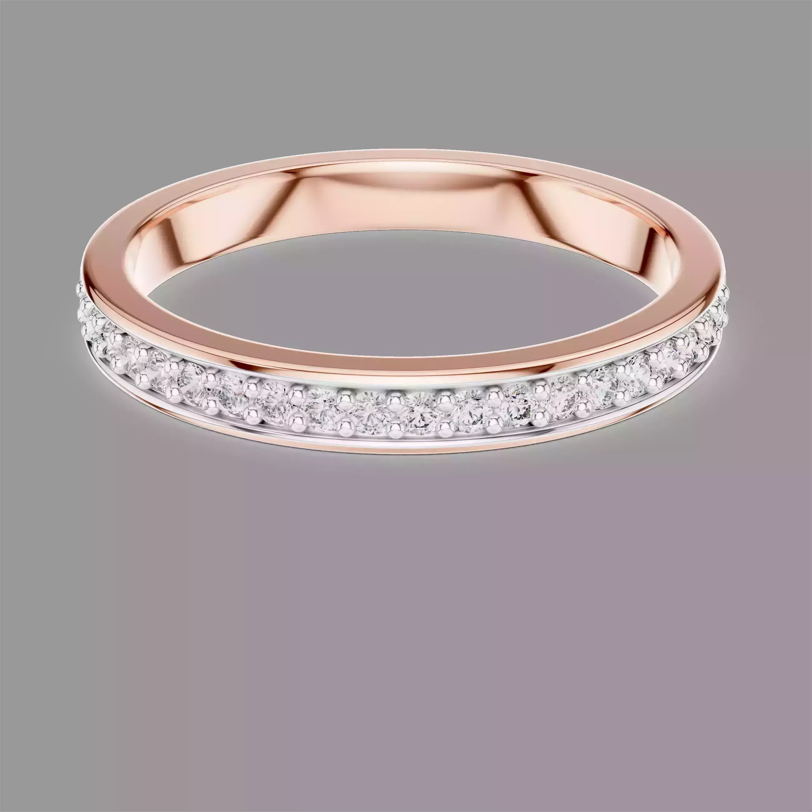 Light Eternity Diamond Band Ring 3D print model