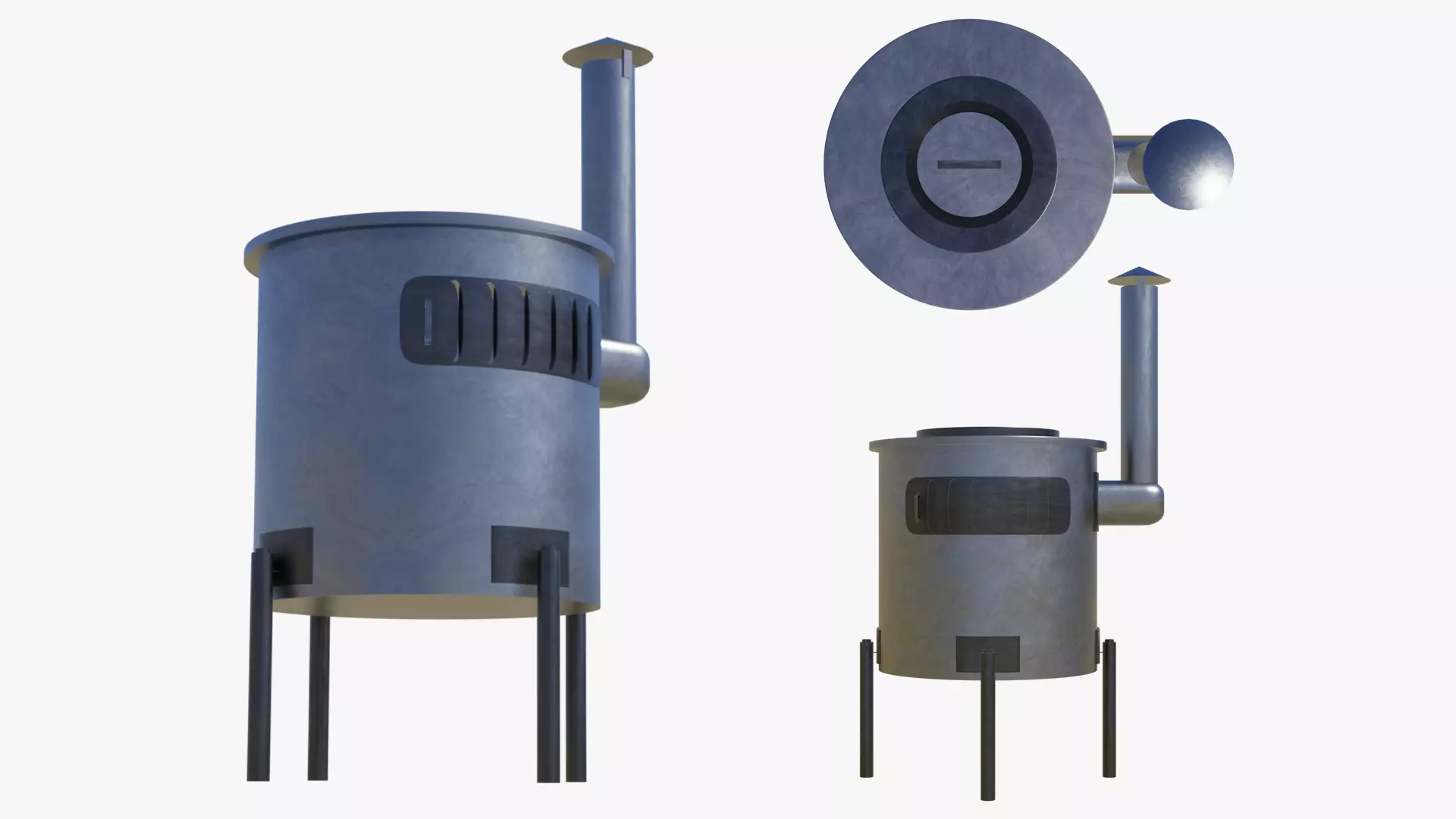 VentCore Metal Old Stove 3D model