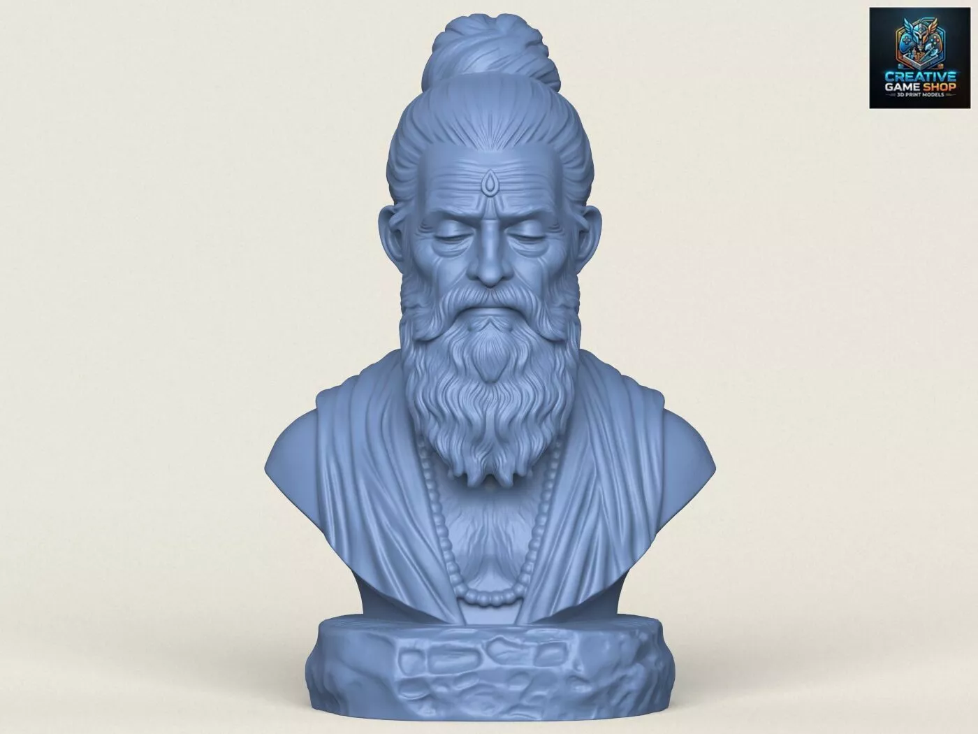 Indian Sadhu Sant Bust 3D print model