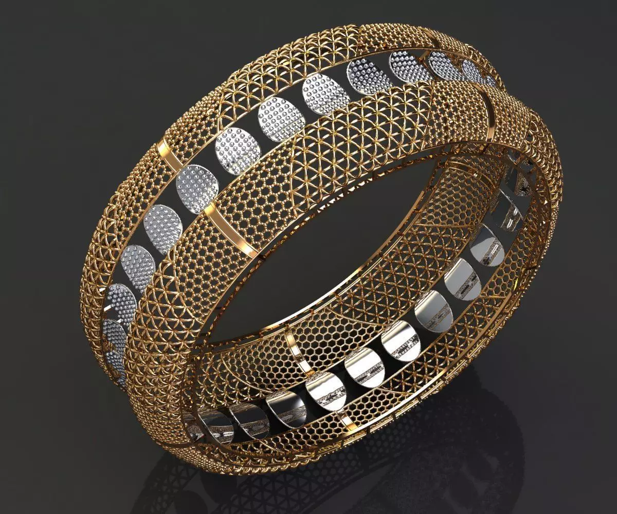 1478 Gold Bangle 37gm 3D print model