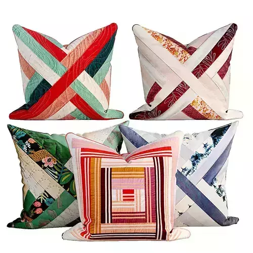 Decorative pillows set 560 3D model