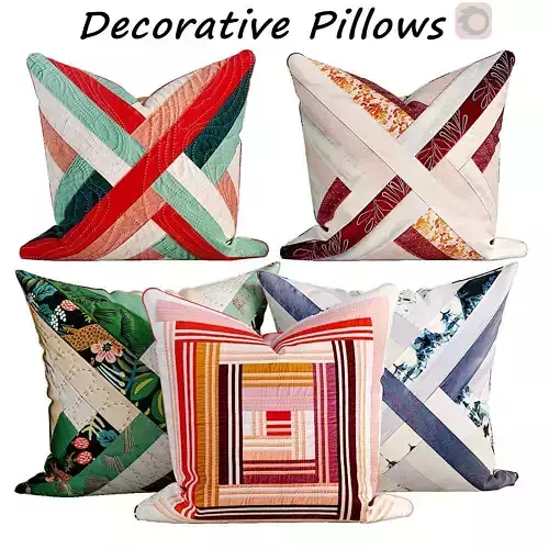 Decorative pillows set 560 3D model 2