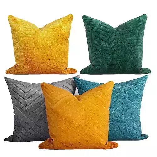 Decorative pillows set 568 3D model