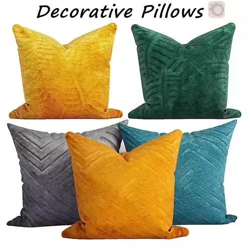 Decorative pillows set 568 3D model 2