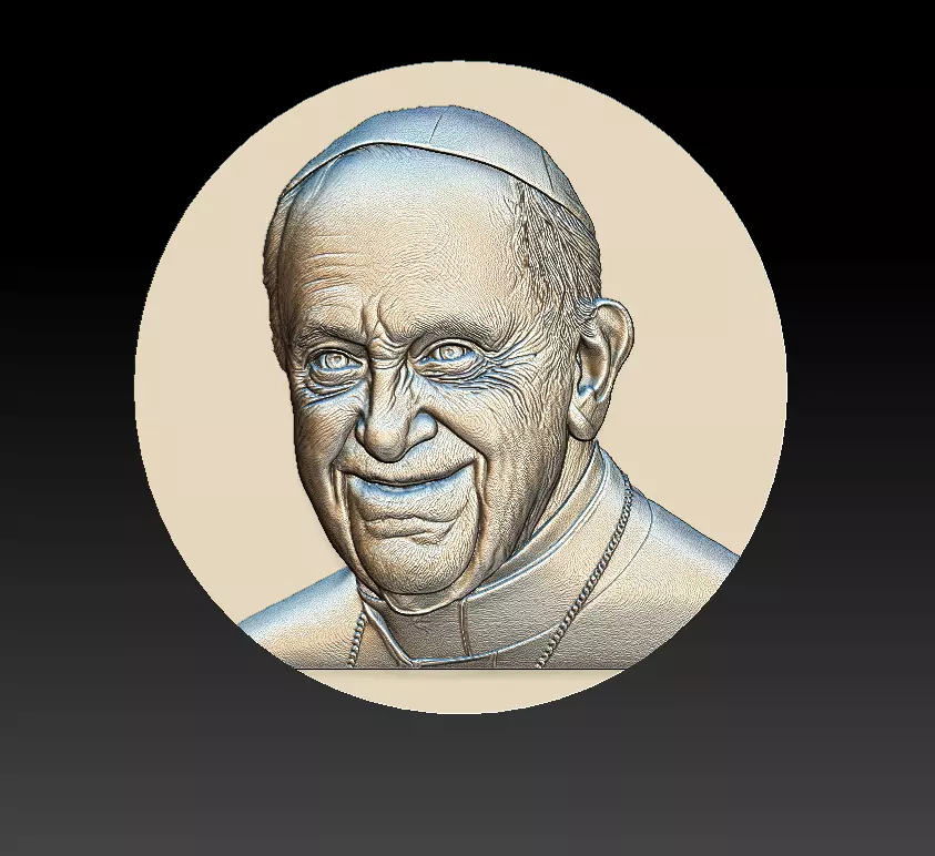 Medaglia Papa Bergoglio 3D print model