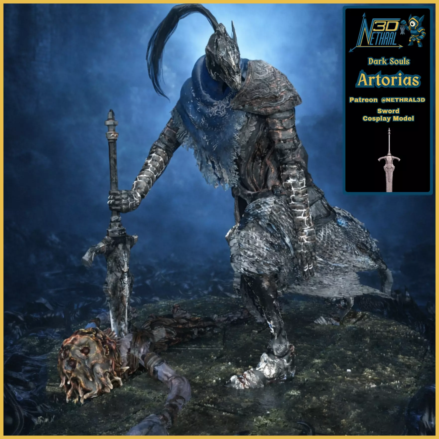 Dark Souls Artorias Diorama 3D print model