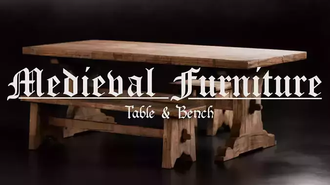 Medieval Table and Bench