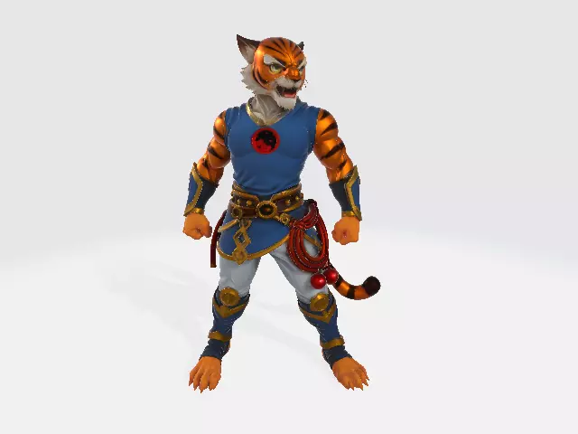 LowPoly ThunderCats Cartoon Tygra Model 02 3D print model