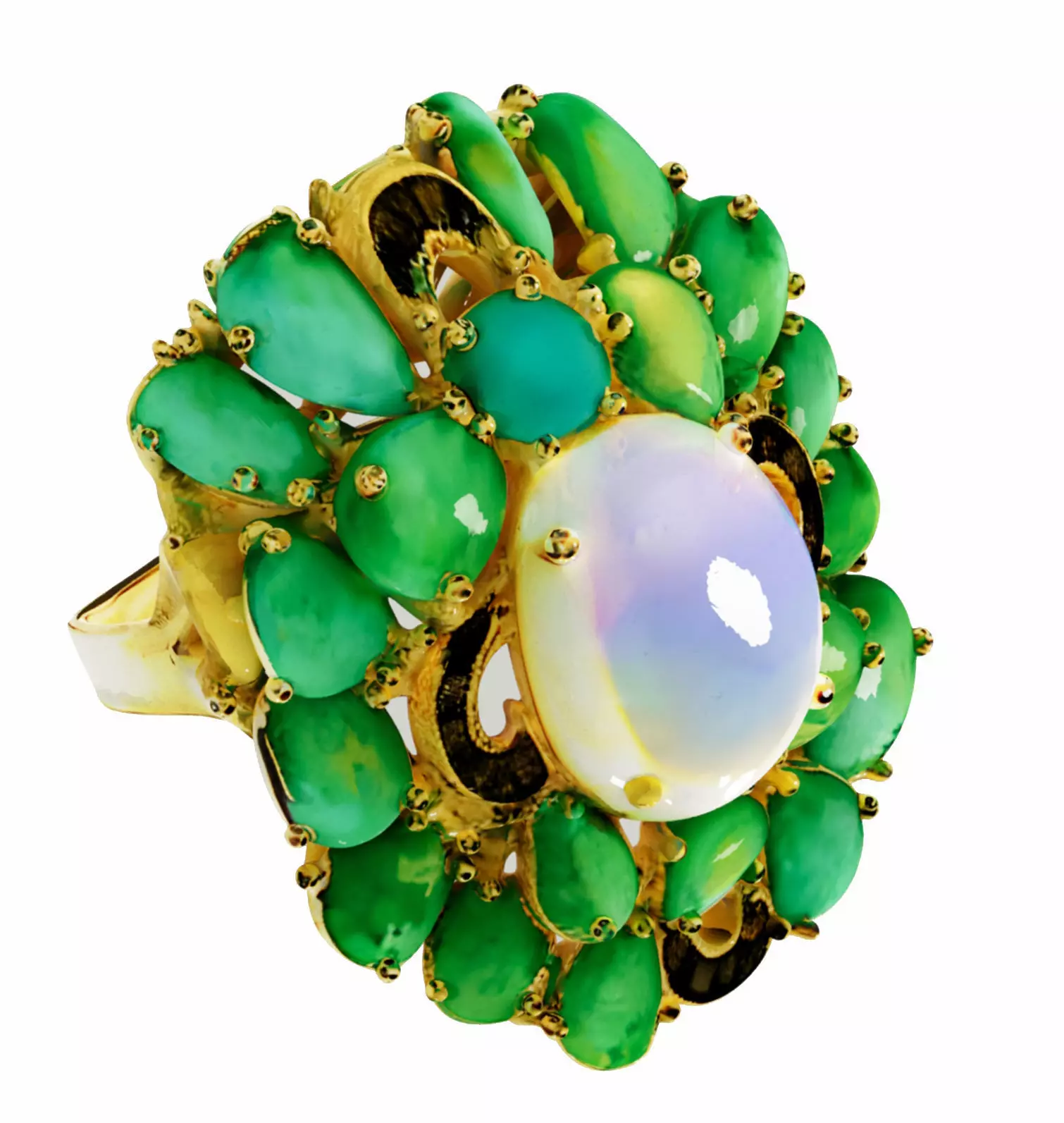 gemstone ring Free 3D print model