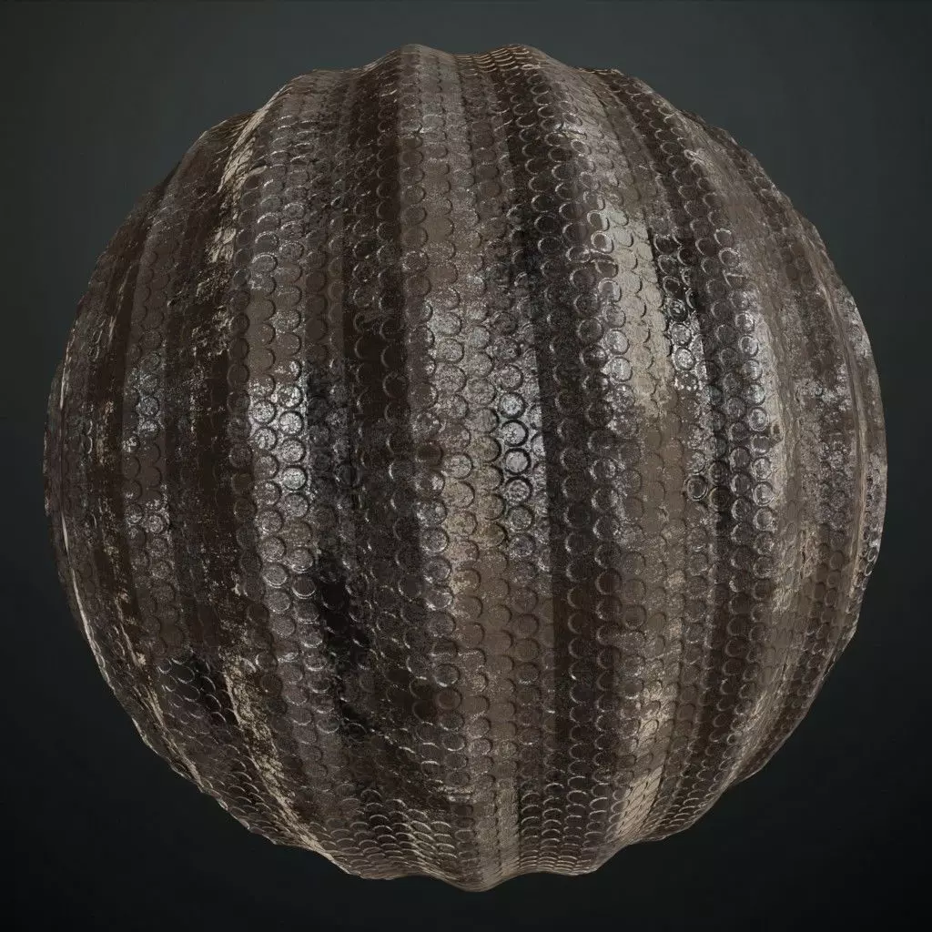 Rusty Scratched Metal with Caps PBR Seamless Texture