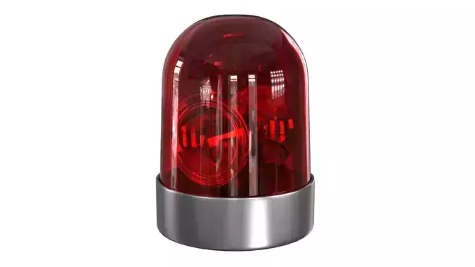 Warning Light PBR 3 Low-poly 3D model 2
