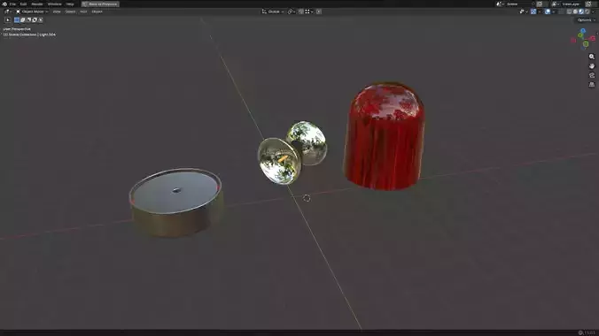Warning Light PBR 3 Low-poly 3D model 4