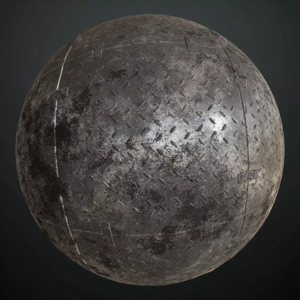 Rusty Full Metal Plate Industrial PBR Seamless Texture