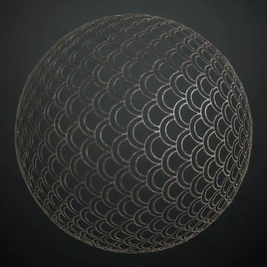 Rusty Fish Metal Grill Transparent PBR Seamless Texture