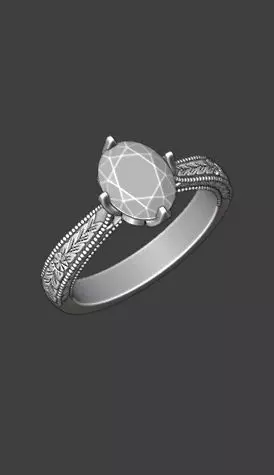 Engagement Vintage Ring 3D print model