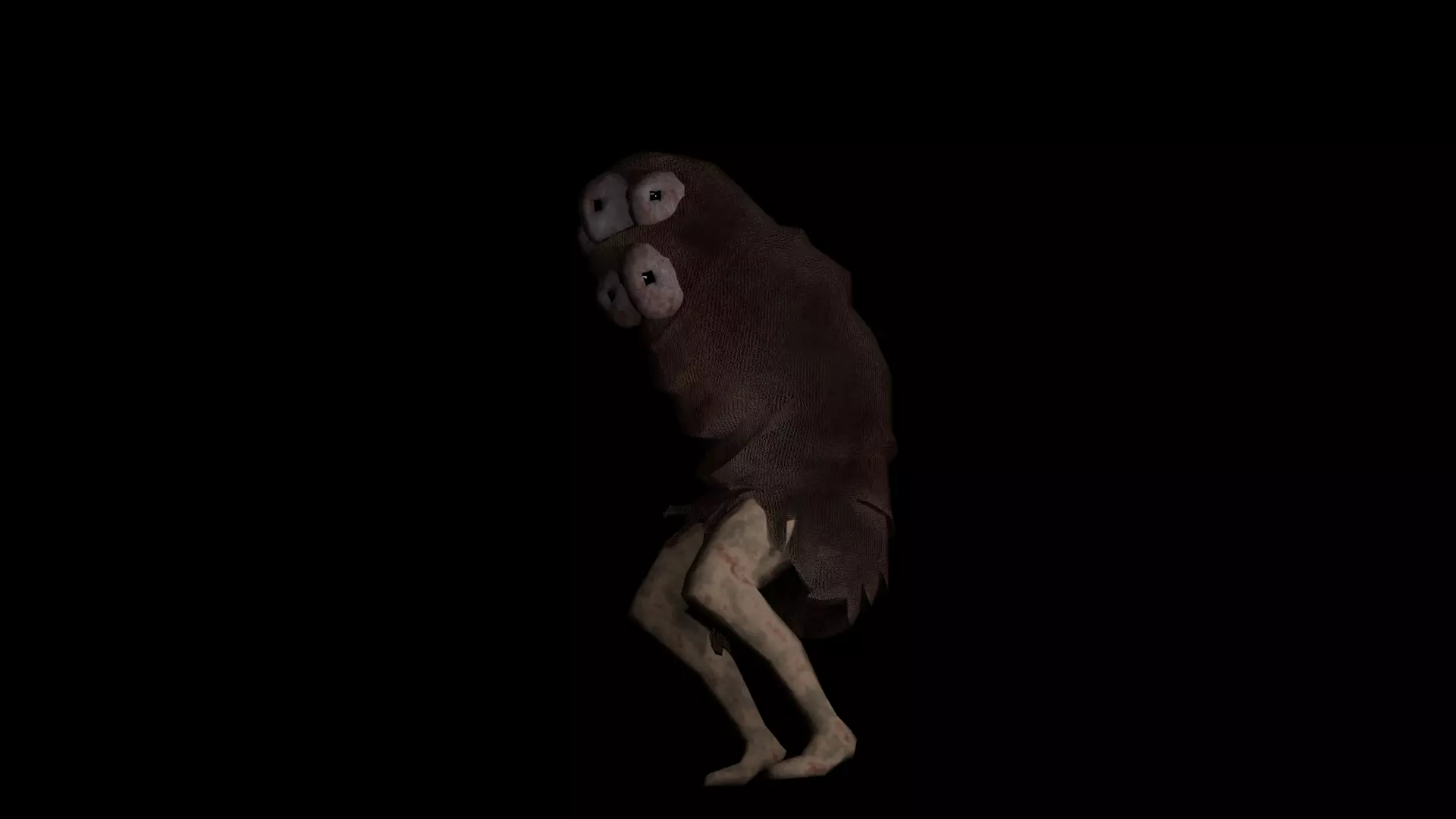 guy with 5 faces Low-poly 3D model