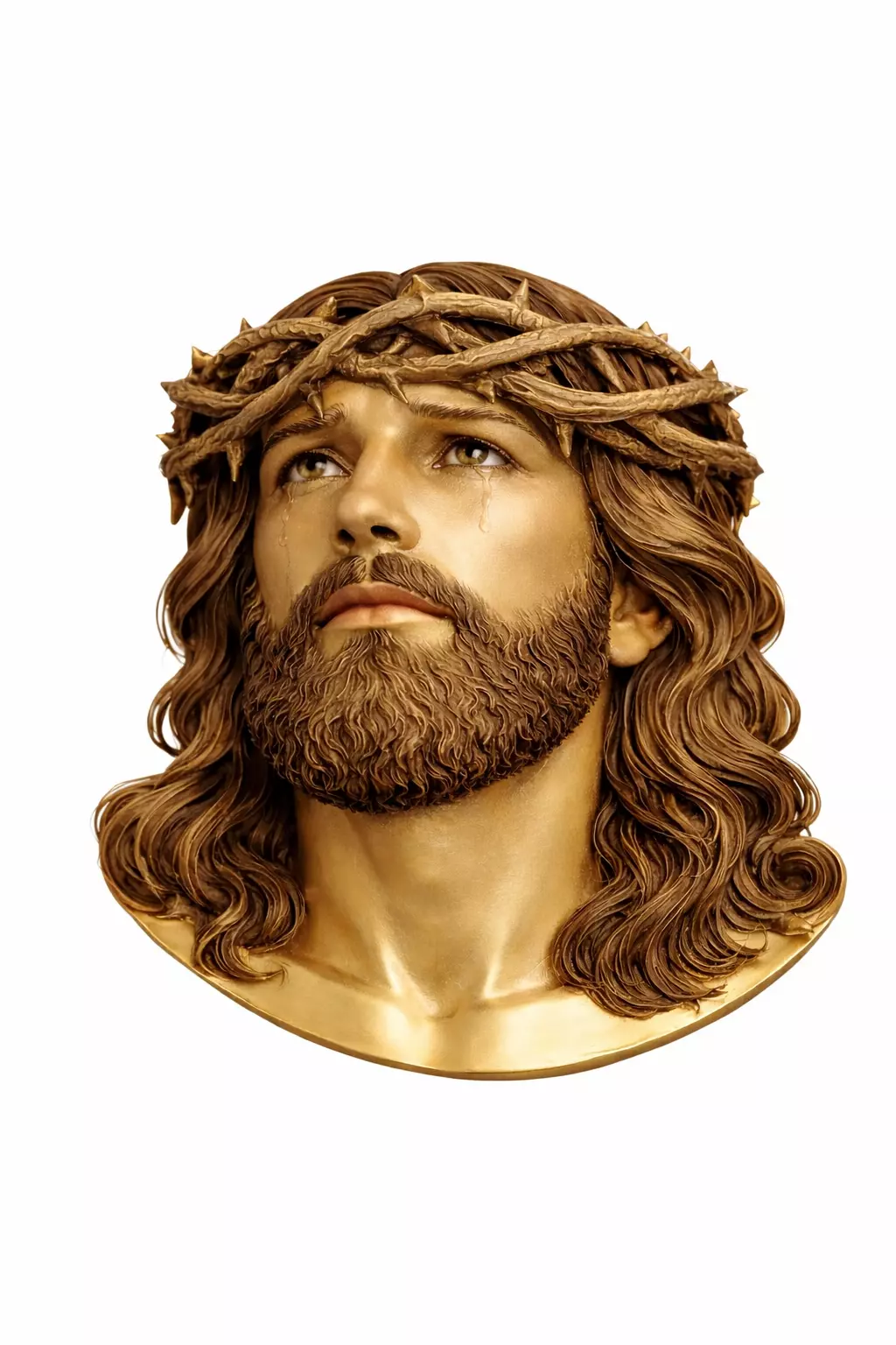 Pendant Jesus Head Jesus Face Jesus Christ Character 3D print model