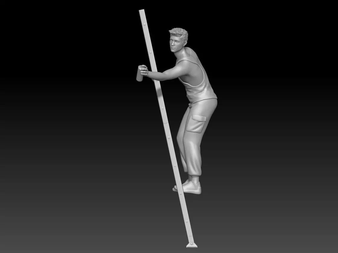 graffiti artist boy 3 3D print model
