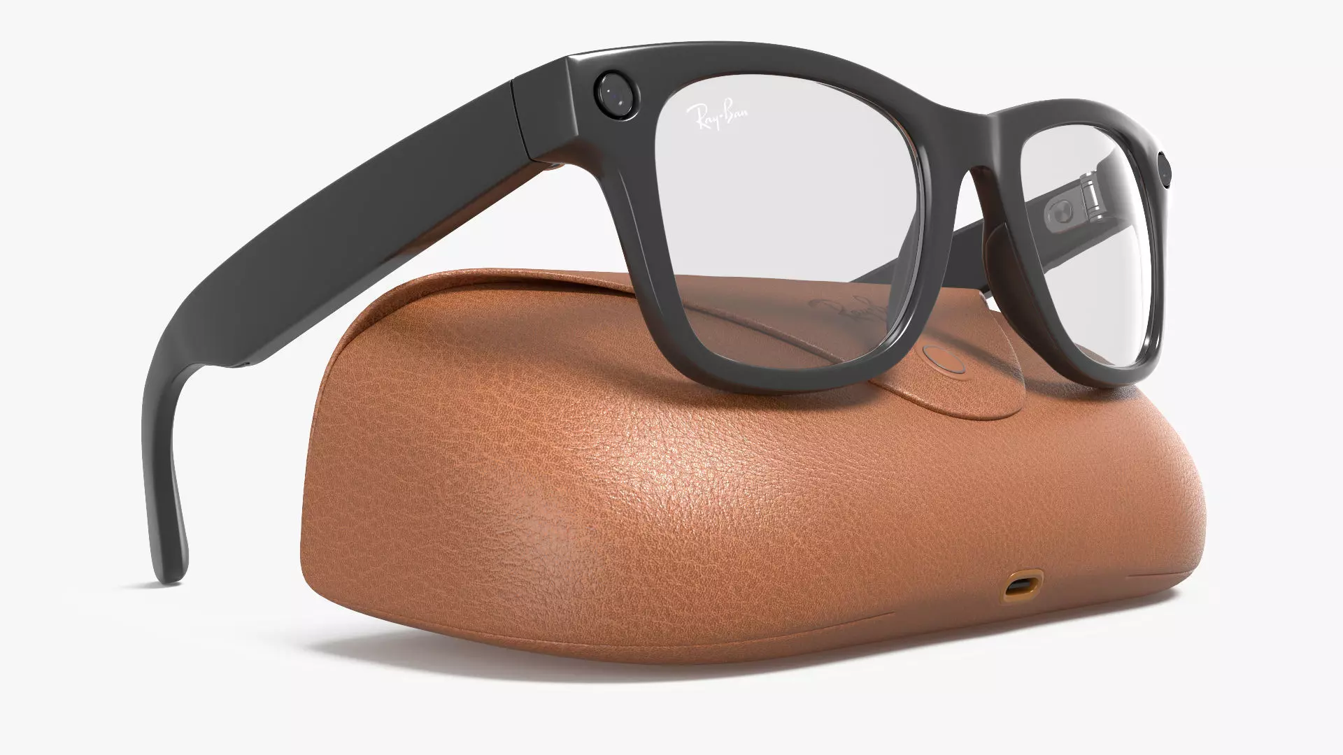 Meta Ray Ban Smart Glasses with Case Black 3D model