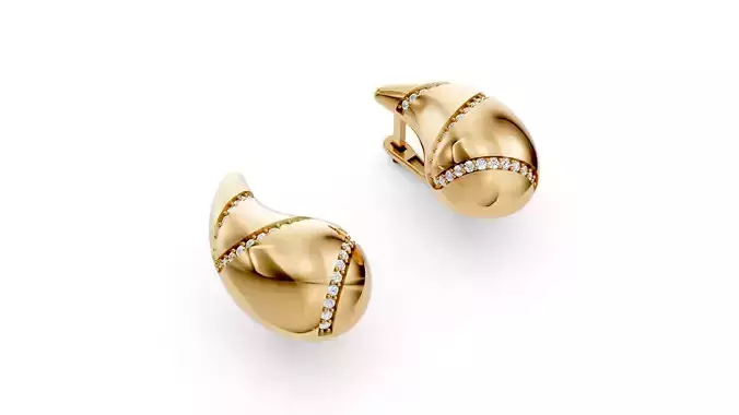 Orbital Drop Crossover Earrings - High-End Jewelry Set 004