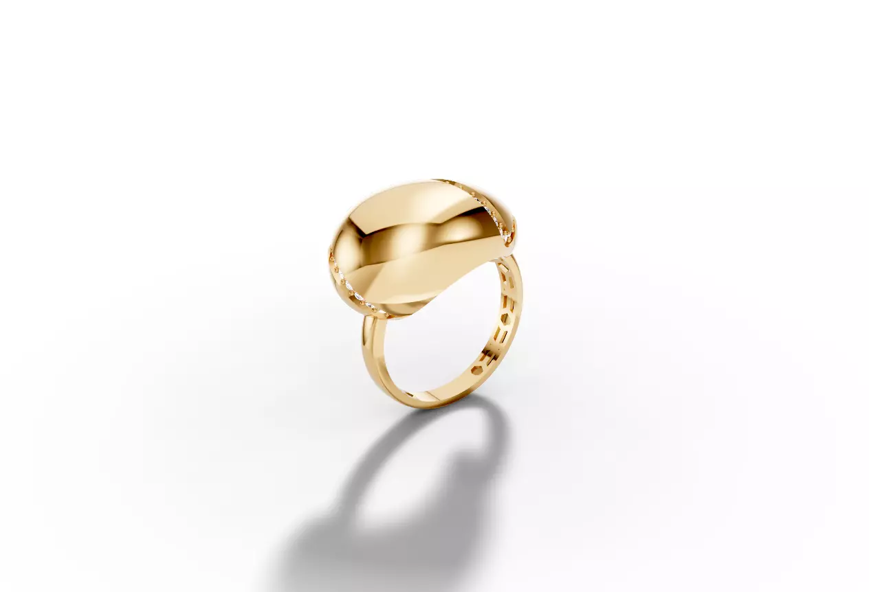 Orbital Drop Crossover Ring - High-End Jewelry Set 004 3D print model