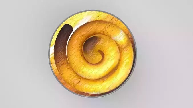 Dalgona Coffee 3D model 4