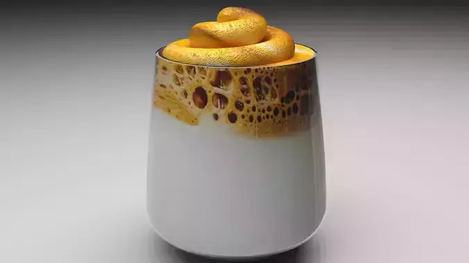 Dalgona Coffee 3D model