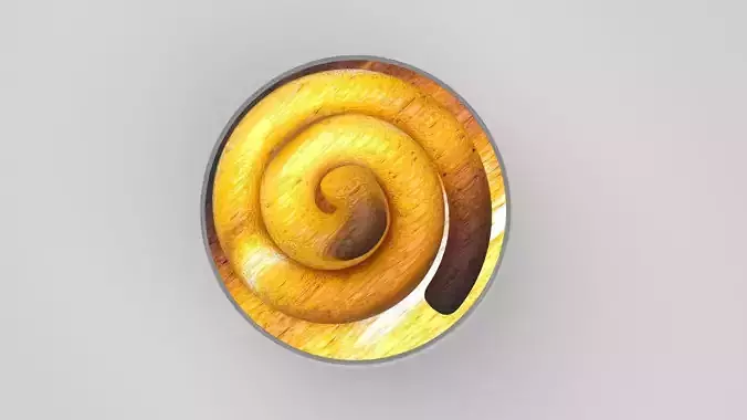 Dalgona Coffee 3D model 2
