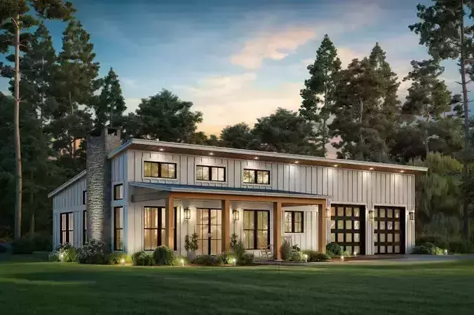 Residential Visualization Plan and Perspective 3D model